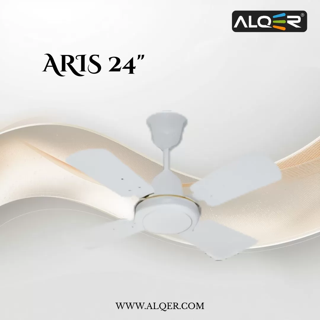 Aris 24" Ceiling Fan (Metallic White)